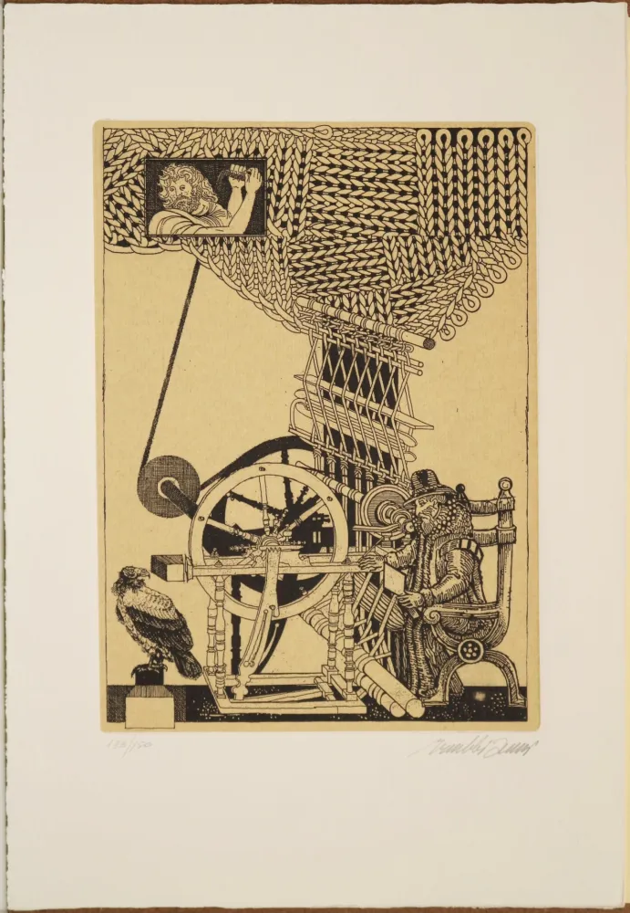 蚀刻版画 Trubbiani - Ordire la trama