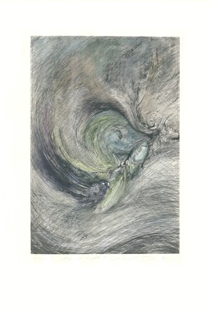 版画 Tschermak - Mondgedicht