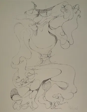 石版画 Tschumi - Spielkatze