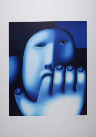 石版画 Tselkov - Personnage