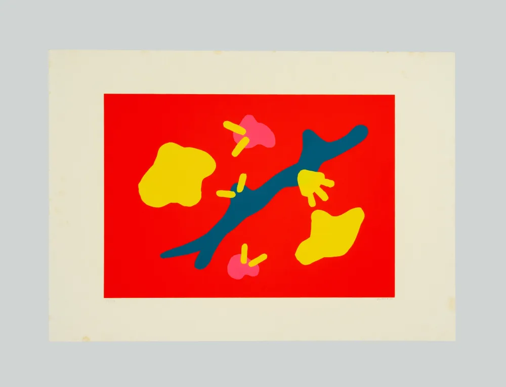 丝网印刷 Turcato - Composizione (rosso)