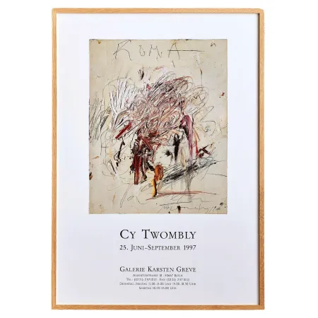 海报 Twombly - Rare Affiche, 1997 - Galerie Karsten Greve, Rare Vintage exhibition poster