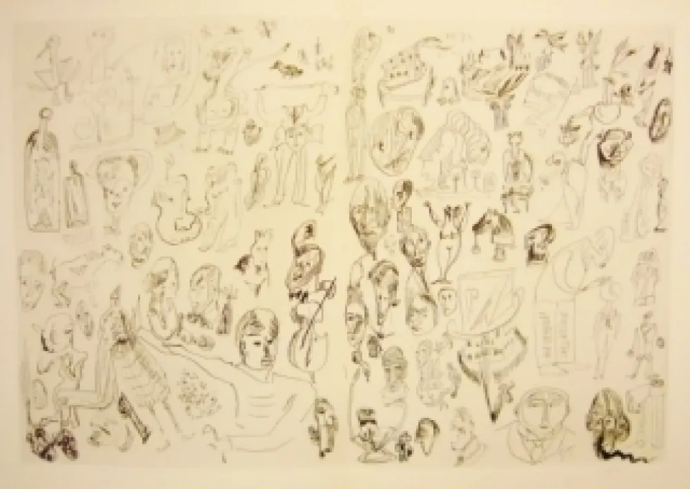 版画 Tzara - Sans titre