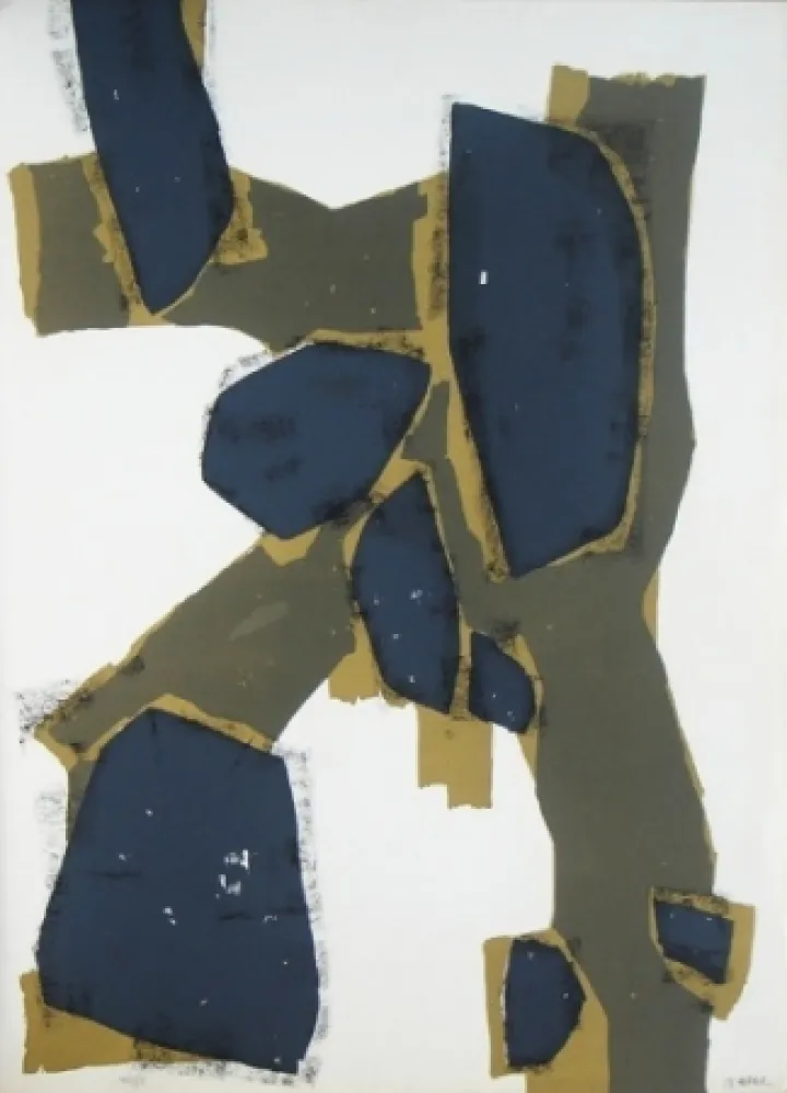 石版画 Ubac - Arbres et pierres