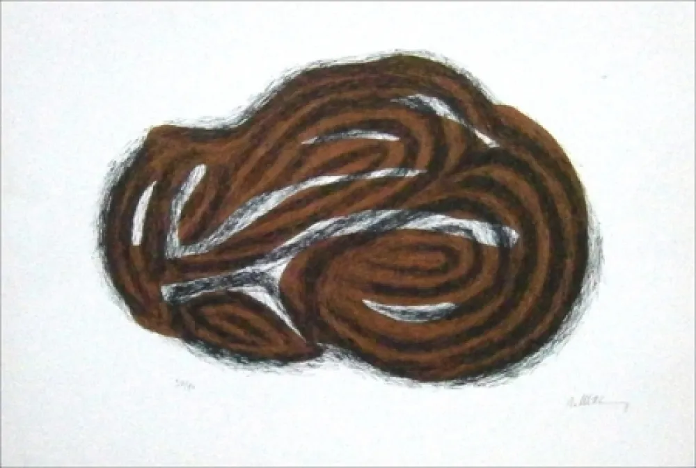 石版画 Ubac - Corps endormi