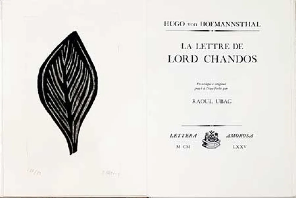 插图书 Ubac - La lettre de Lord Chandos