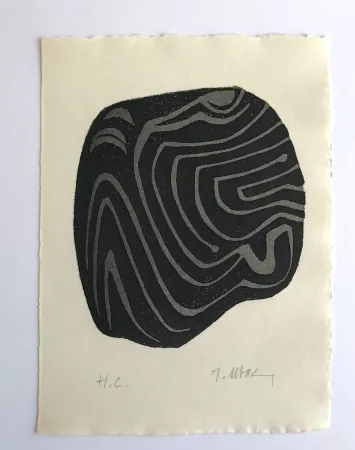 蚀刻版画 Ubac - L'herbe déracinée 1