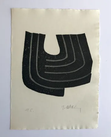 蚀刻版画 Ubac - L'herbe déracinée 2