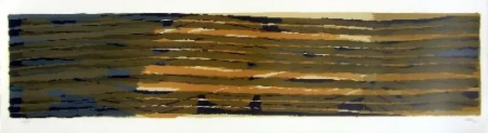 石版画 Ubac - Paysage aux sillons 5