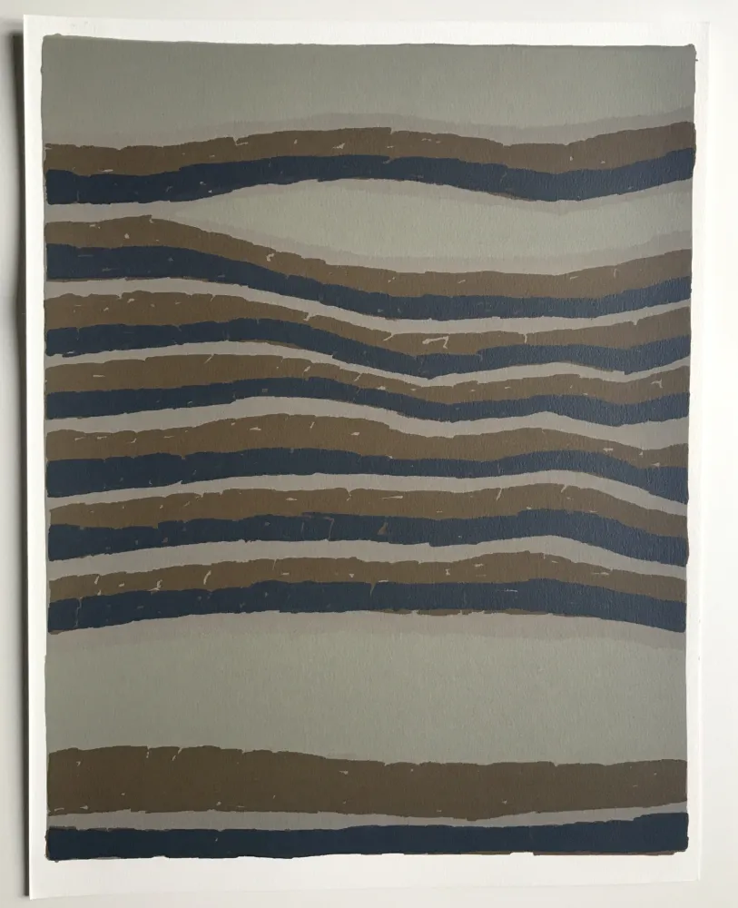 石版画 Ubac - Routes (La terre III)