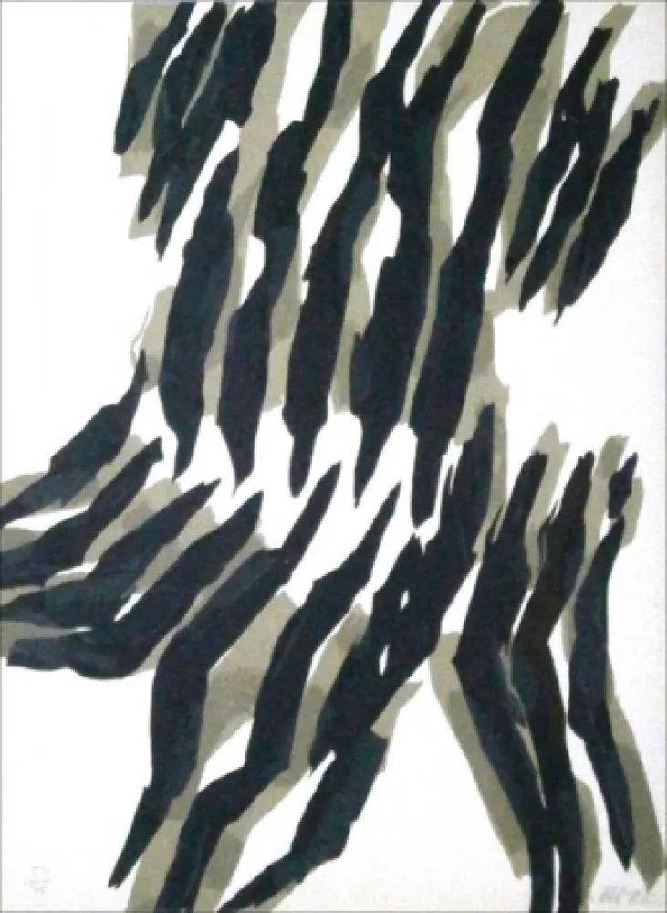 石版画 Ubac - Traces