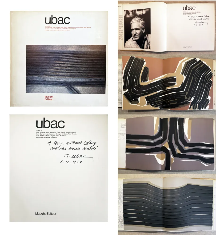 插图书 Ubac - UBAC. Monographie dédicacée par l'artiste (Maeght 1970)