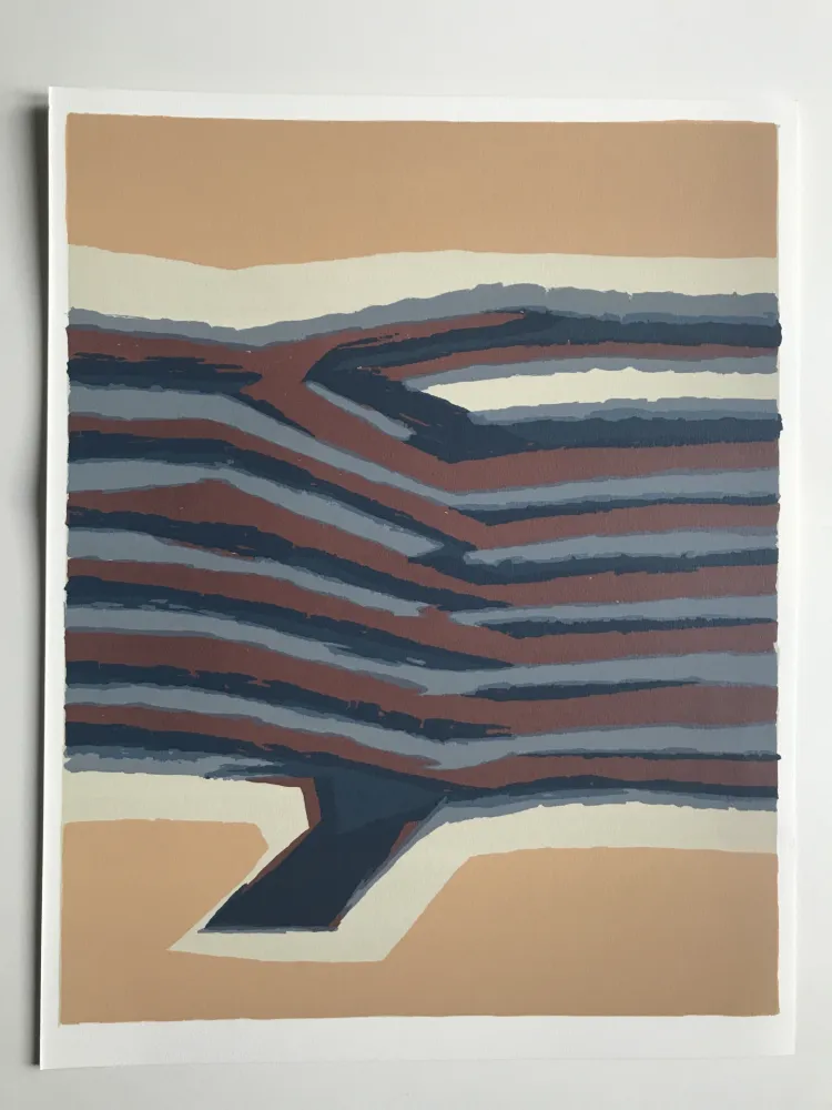 石版画 Ubac - Voies ferrées (la Terre V)