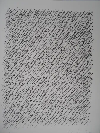 石版画 Uecker - Le Mouvement 