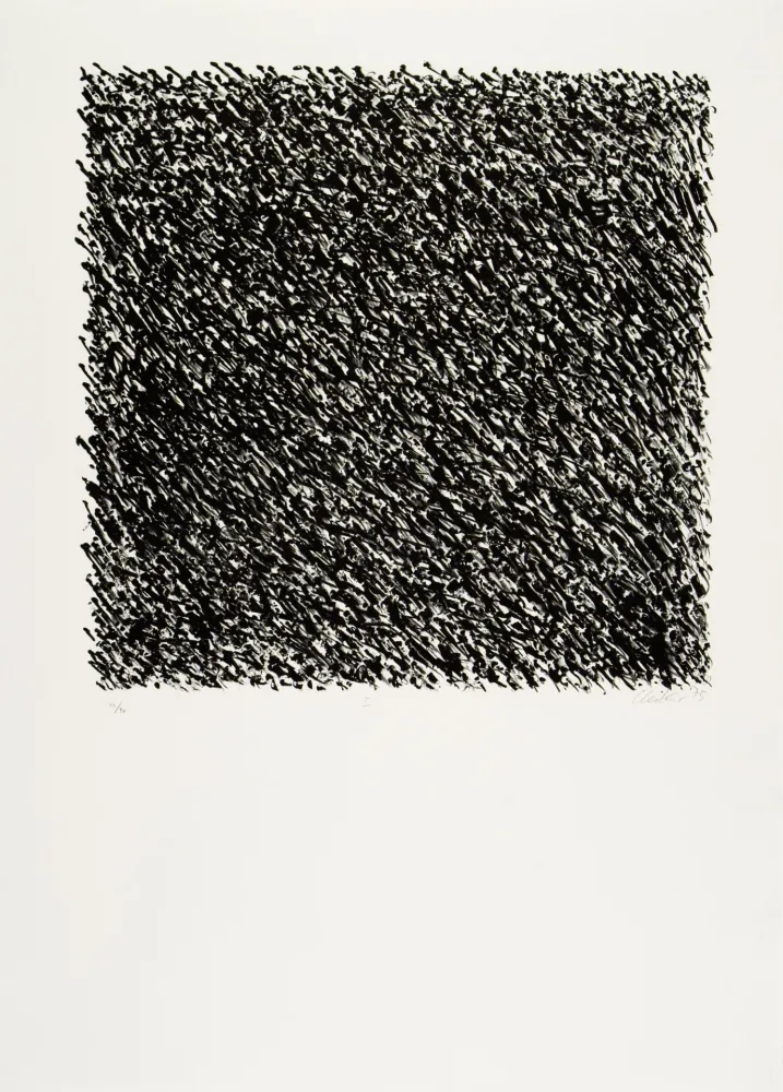 石版画 Uecker - Manuelle Struktuur. No I 