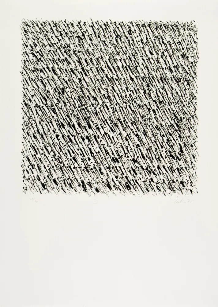 石版画 Uecker - Manuelle Struktuur. No II