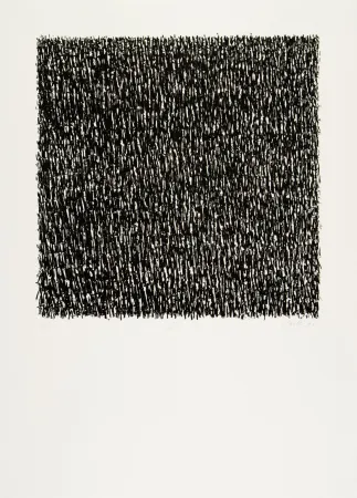 石版画 Uecker - Manuelle Struktuur. No VII