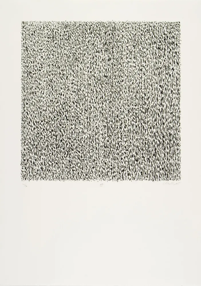 石版画 Uecker - Manuelle Struktuur. No VIII