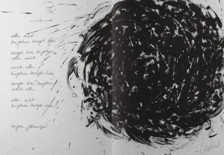 石版画 Uecker - Spirale, 1987 - Hand-signed