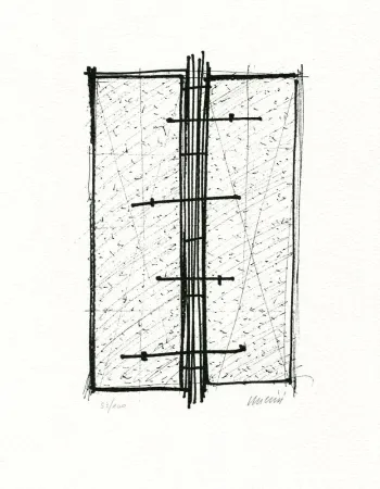 石版画 Uncini - Senza titolo