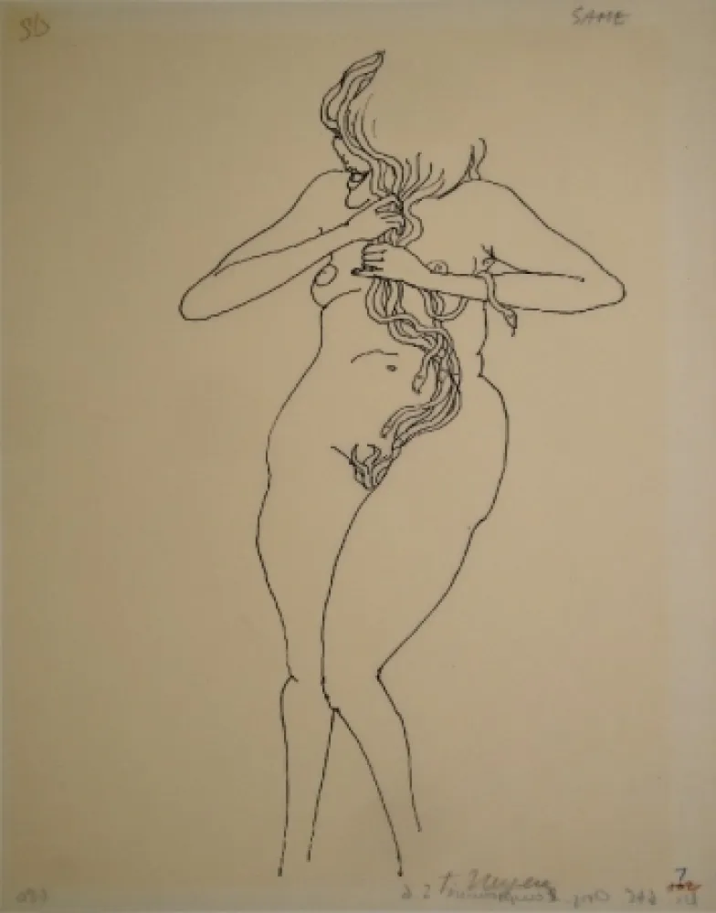 无技术 Ungerer - Medusa mit Schlangenhaar