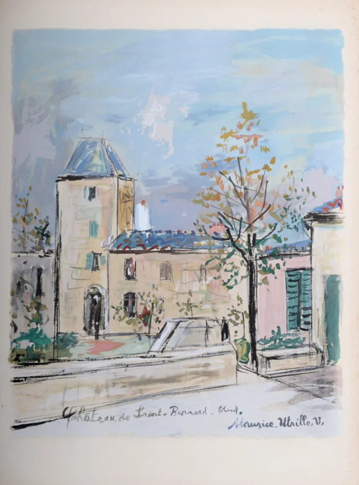 镂版印刷 Utrillo - Château de Saint-Bernard dans l'Ain, 1950