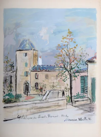 镂版印刷 Utrillo - Château de Saint-Bernard dans l'Ain, 1950