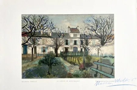 木刻 Utrillo - Le Jardin de Montmagny