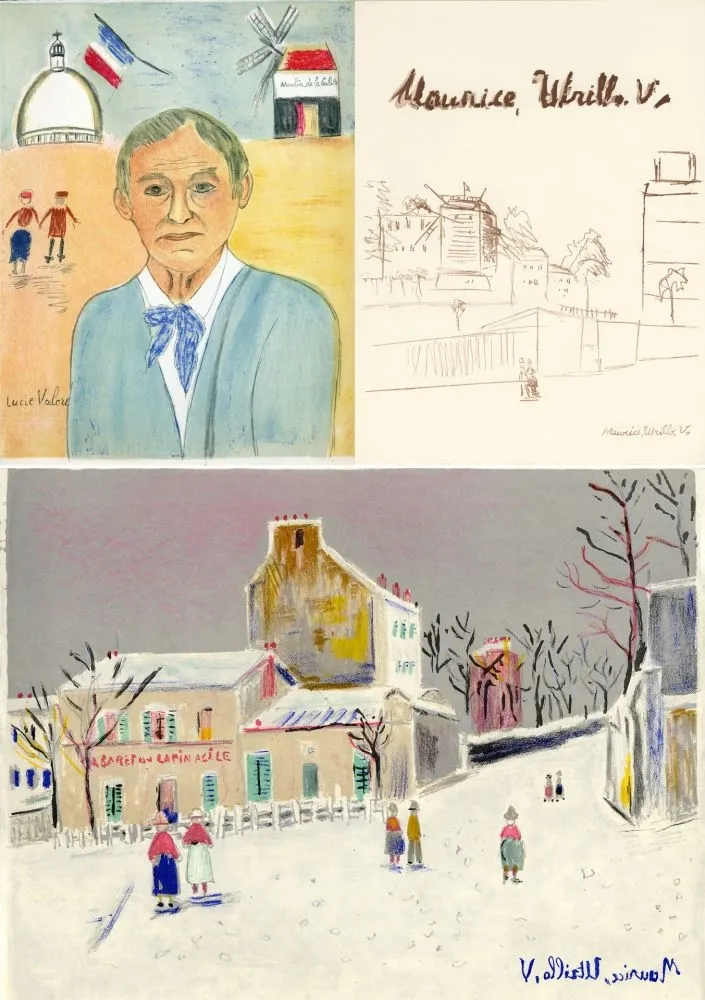 插图书 Utrillo - MAURICE UTRILLO, V. 11 lithographies originales (Paris, 1956)