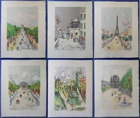 石版画 Utrillo - Paris Capitale (10 lithographies)