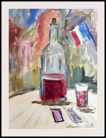 镂版印刷 Utrillo - VIN DU 14 JUILLET