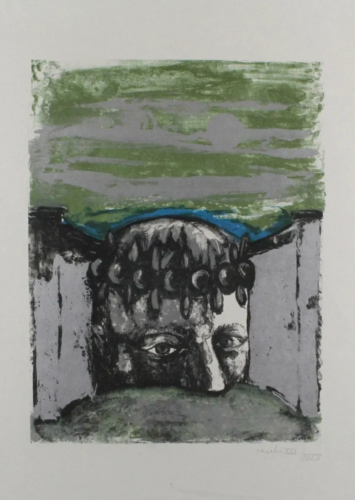 石版画 Vacchi - Selbstbildnis / Self-Portrait