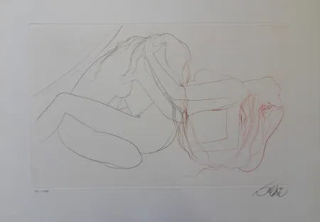 版画 Valadie - Elle chavirait de plaisir