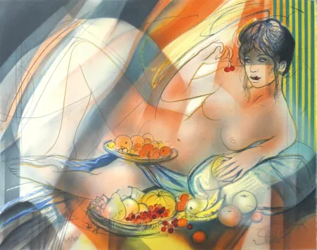 石版画 Valadie - La Gourmandise