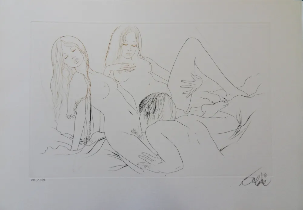 版画 Valadie - Les jumelles