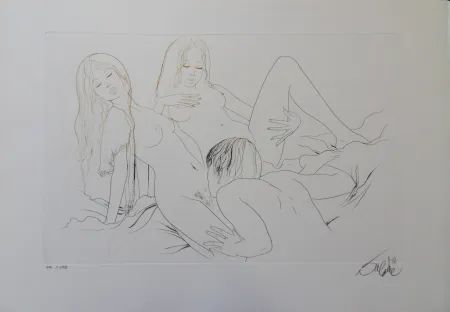 版画 Valadie - Les jumelles