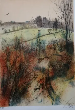 石版画 Valadie - Noailles - Limousin