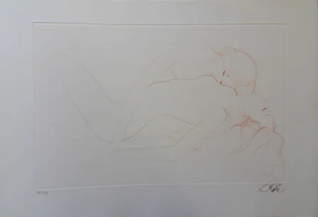 版画 Valadie - Tout contre elle