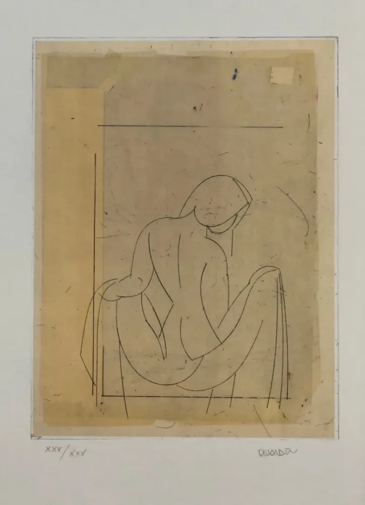 蚀刻版画 Valdés - Desnudo
