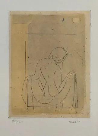 蚀刻版画 Valdés - Desnudo