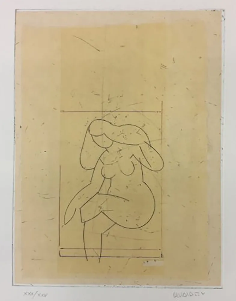 版画 Valdés - Desnudo XIII