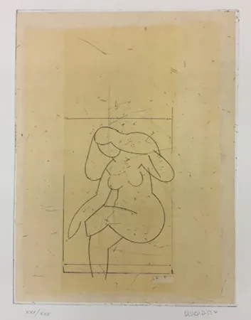 版画 Valdés - Desnudo XIII