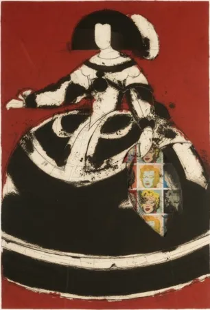 蚀刻版画 Valdés - Reina Mariana