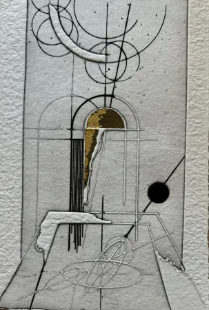 蚀刻版画 Valentini - Astro della sera