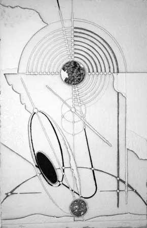 蚀刻版画 Valentini - Composizione 1