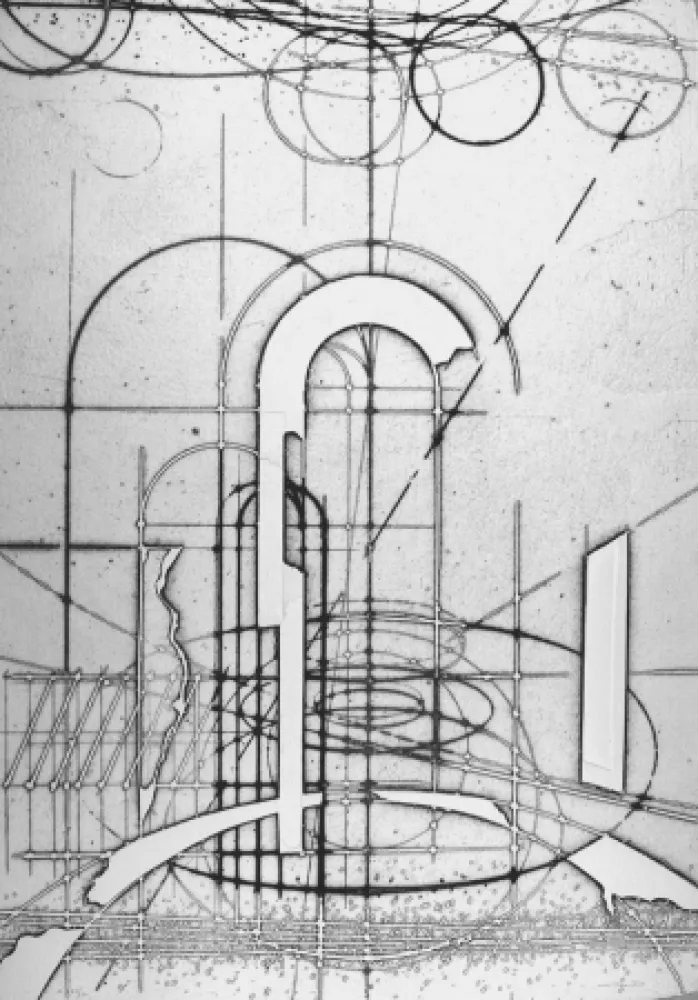 蚀刻版画 Valentini - Composizione 