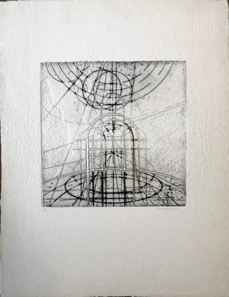 蚀刻版画 Valentini - Composizione 