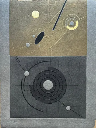 蚀刻版画 Valentini - Disegni del cielo VIII