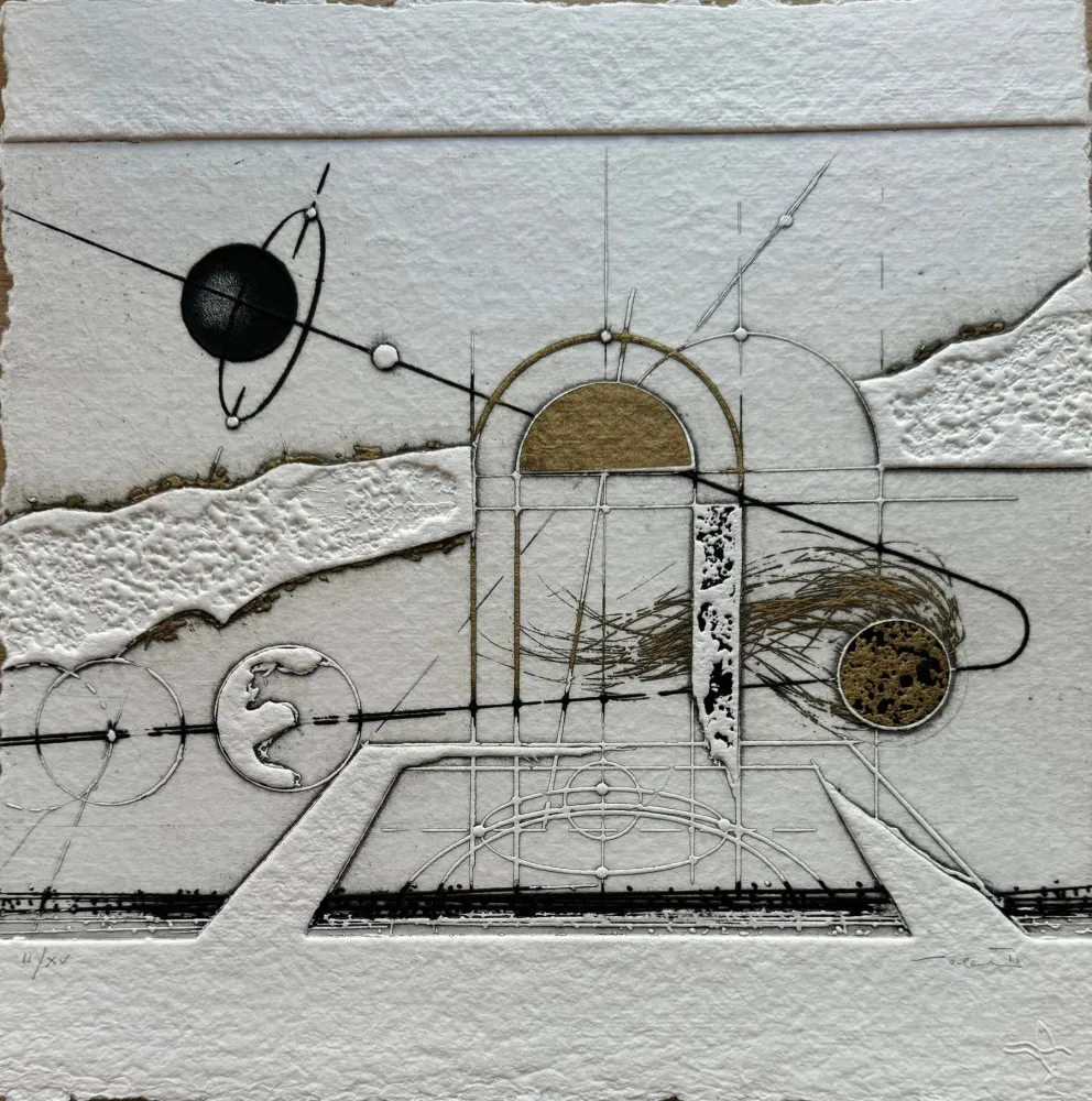 蚀刻版画 Valentini - La porta del tempo