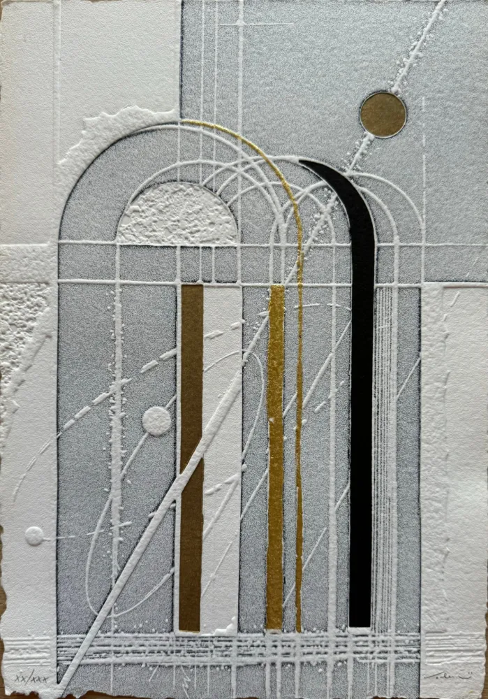 蚀刻版画 Valentini - Porta d'oro